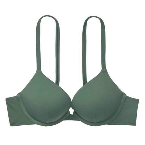 Victoria’s Secret Swim Tahiti ‘Sexy Tee’ Push Up Swim Top Size 32D 💚 - Picture 3 of 10